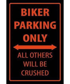 Biker Parking Only - Metalen bord