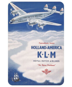 KLM Holland- America - metalen bord