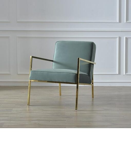 Velours fauteuil Abby turquoise