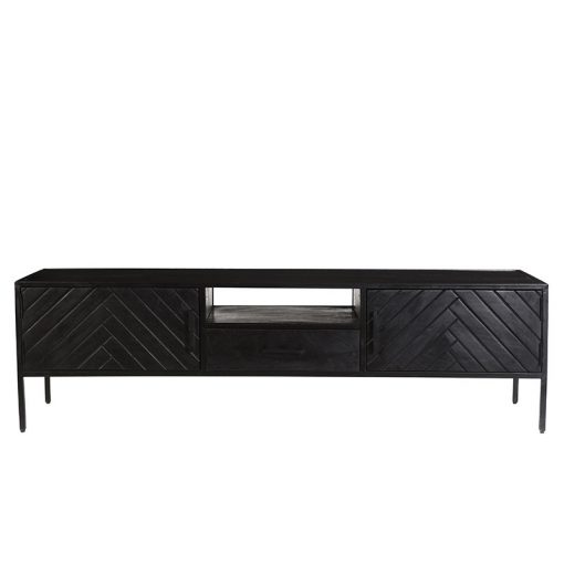 Ylva tv meubel visgraat zwart 180cm
