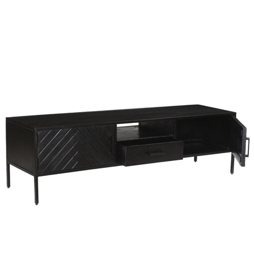 Ylva tv meubel visgraat zwart 180cm