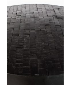 Ekko kookeiland tafel zwart teakhout rond 93cm - NORI Living