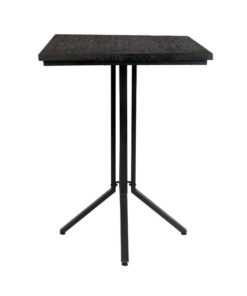 Ekko kookeiland tafel zwart teakhout vierkant 110cm