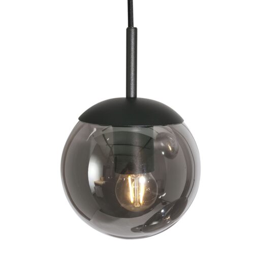 Hera Plafondlamp 5-lichts glasbol smoke mirror