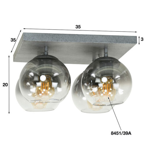Galsa 4-lichts plafondlamp