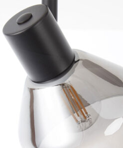 Ken 1-lichts wandlamp smoke glas