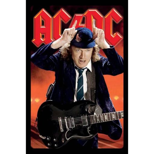 AC/DC Angus Young - metalen bord