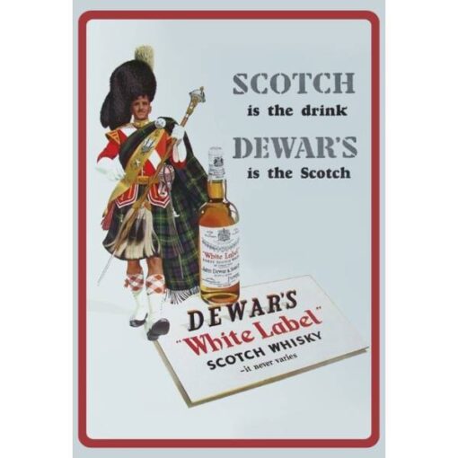 Dewar's Whisky - metalen bord